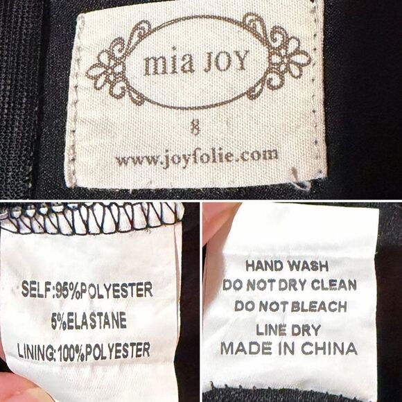 Joyfolie Mia Joy Clarissa Ruffle Dress High Low Hem Black Beige Floral Girls 8 - Picture 12 of 13